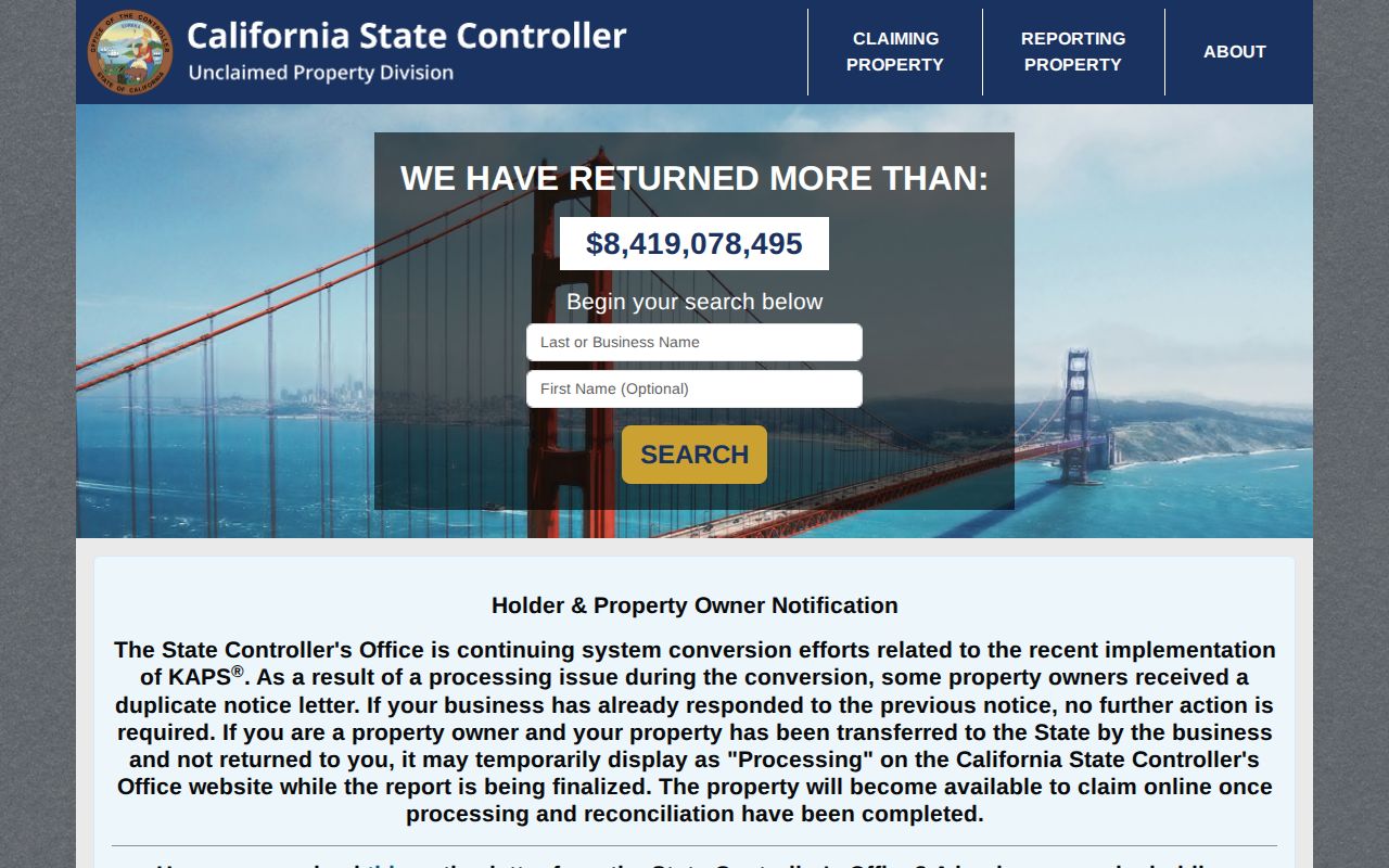 Tulare residents directory California unclaimed property search
