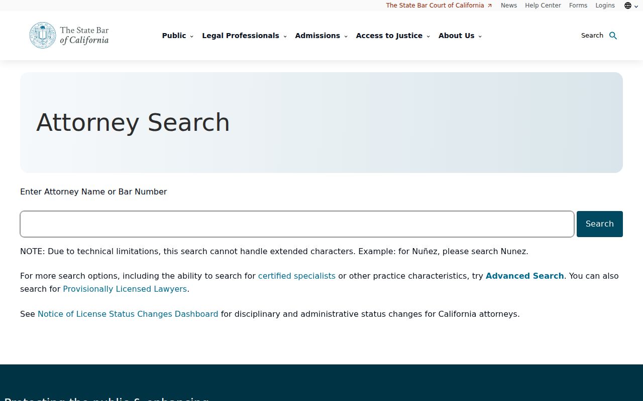 Tulare resident lookup California attorney license search
